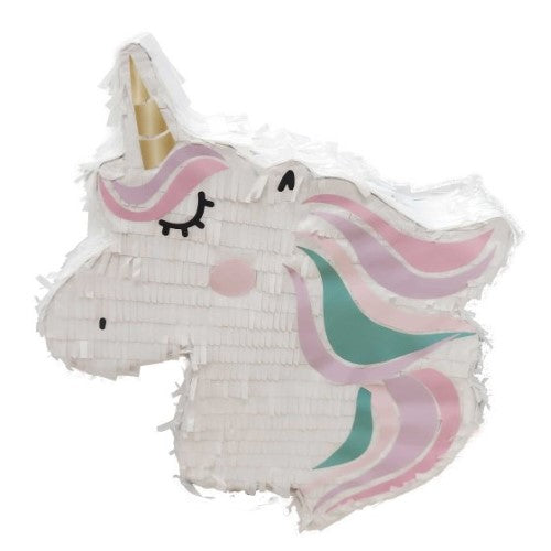Unicorn Head 2D Shape Pull String Pinata