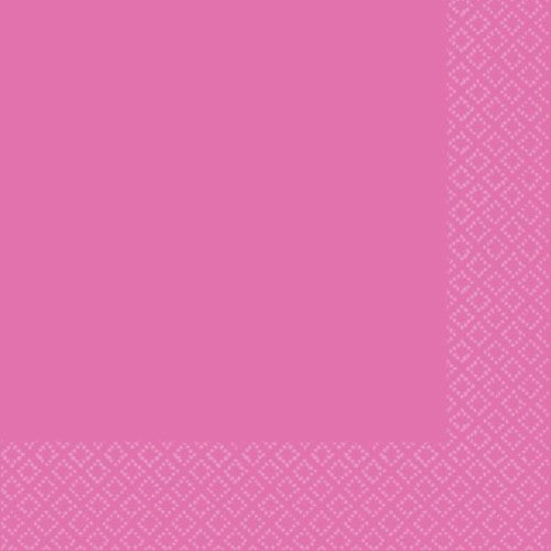 Bright pink beverage napkins, 2-ply, FSC certified, pack of 40 for parties or events.