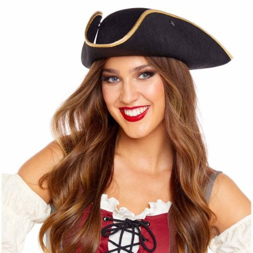 Pirate Hat Black & Gold