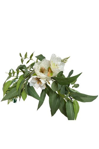 Artificial - Giant Blossoms With Gum Leaves Side Arrangement