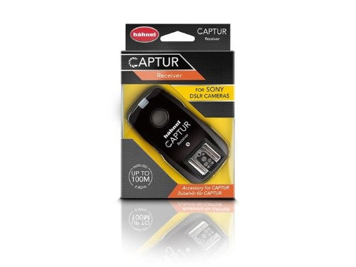 Hahnel Captur Receiver for Sony: Wireless trigger for remote flash control, compatible with various Sony cameras.