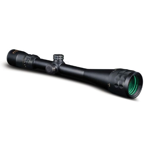 KONUSPRO 6-24X44 AO riflescope with engraved Mil Dot reticle, multi-coated optics, waterproof and shockproof design.