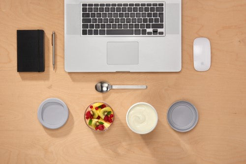 Mepal Cirqula Round 350ml bowl in Nordic Sage, featuring a flexible airtight lid, ideal for storage, heating, and serving.