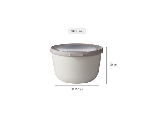 Cirqula Round 1000ml Nordic White - Mepal