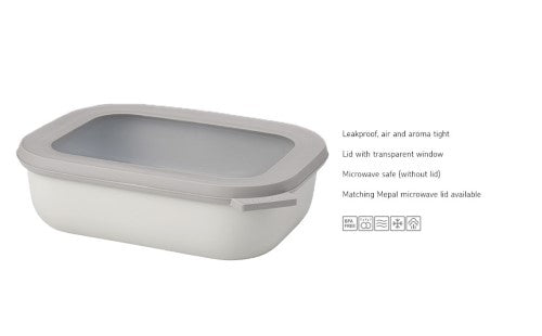 Cirqula Rectangle 1000ml Nordic White - Mepal