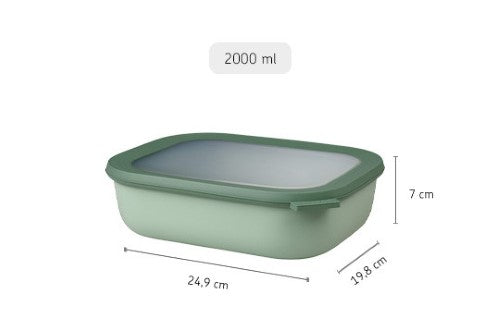 Cirqula Rectangle 2000ml Nordic Sage - Mepal