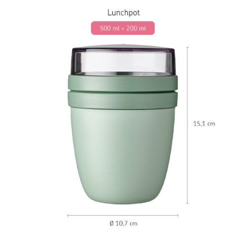 Lunch Pot Ellipse Nordic Sage - Mepal