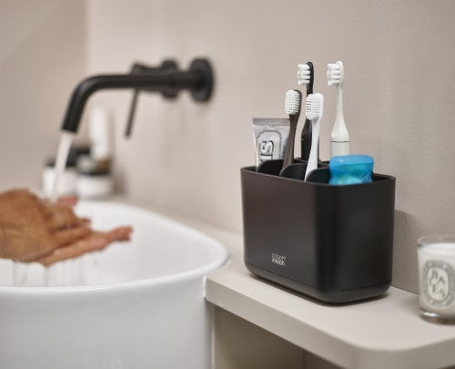Easystore Large Toothbrush Caddy Black - Joseph Joseph