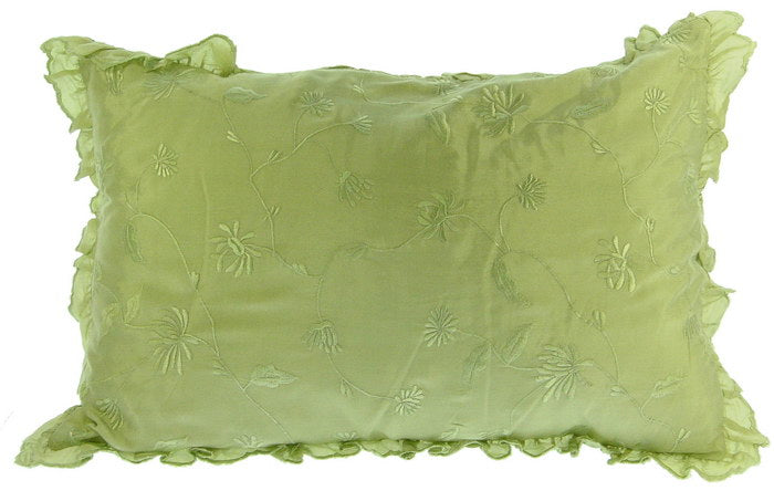 Frill Pillow 60x40c - GREEN