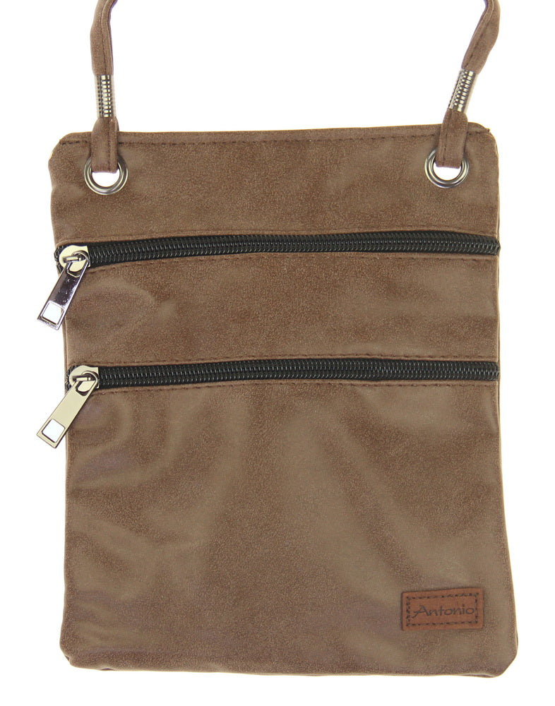 Handbag - PU Compartment Bag - CHOCOLATE - Set of 2