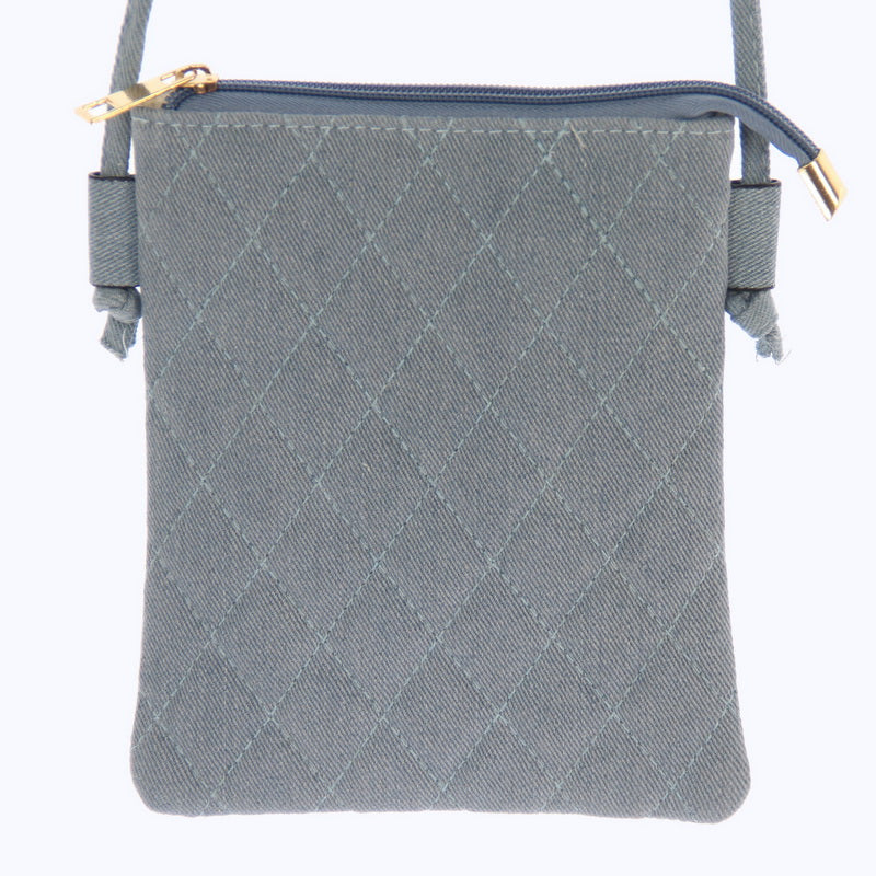 Handbag - Jeans Material Phone Bag - BLUE - Set of 2