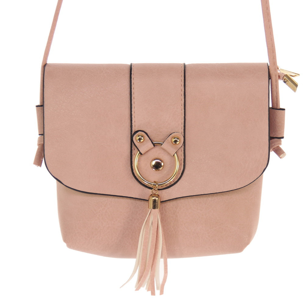 Handbag - Ring & Tassle Bag - PINK - Set of 2