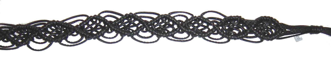 Belt - Woven Belts 3 Cols - BLACK - Set of 2