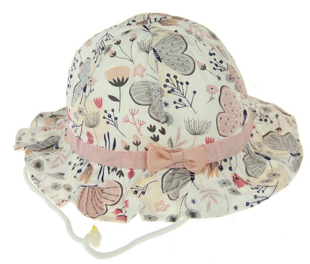 Childrens Hat - Pink Butterfly Kid Bucket 54cm - 54CM - Set of 2