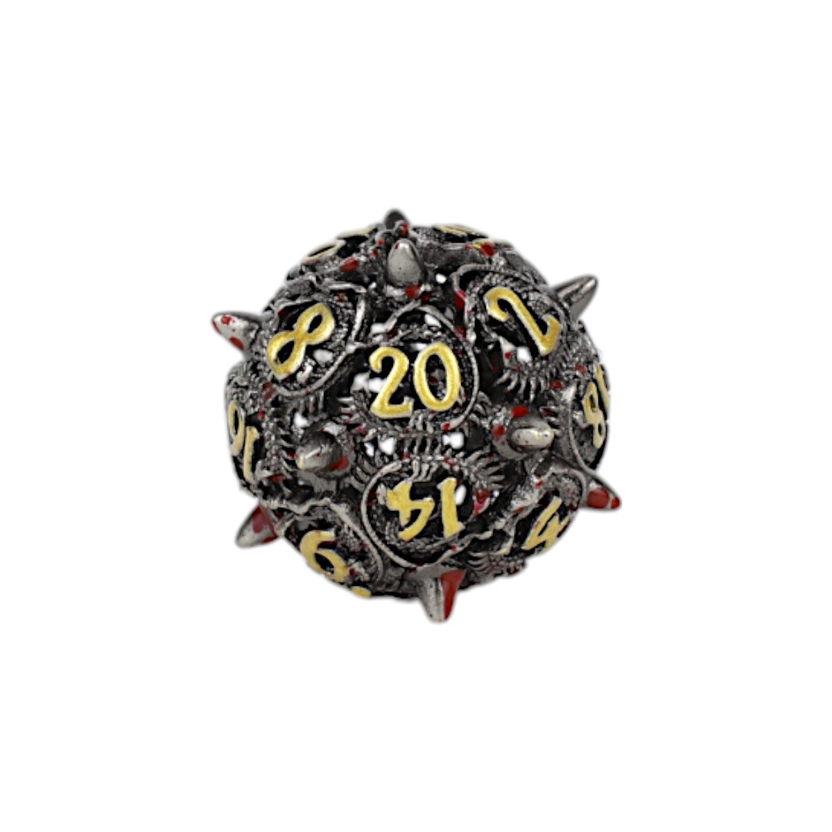 LPG Dice Xeno Hollow Dice Set Bloodied Metal