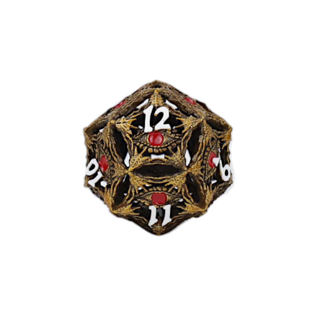 LPG Dice Dragon Eye Dice Set Ancient Bronze/Red