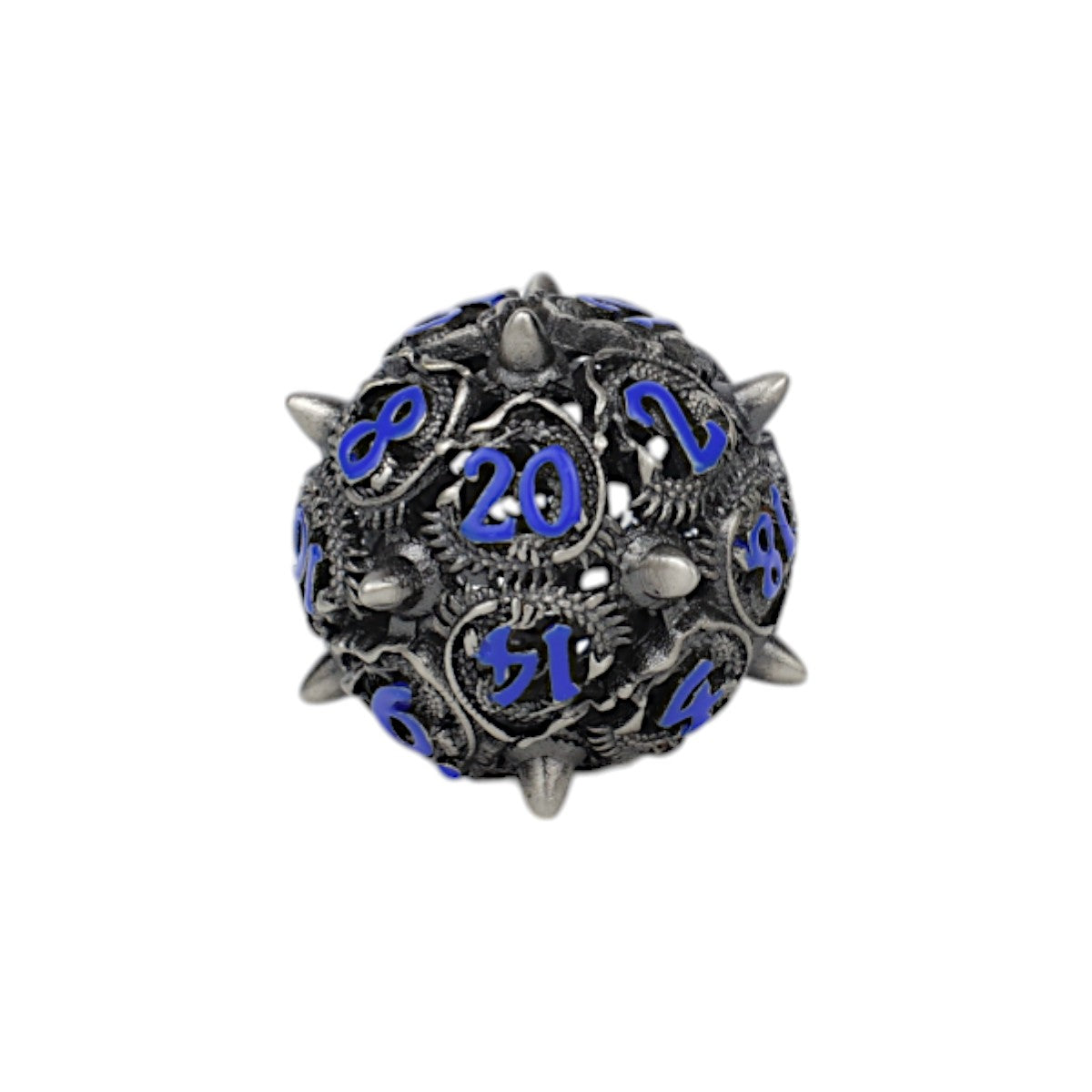 LPG Dice Xeno Hollow Dice Set Steel/Blue