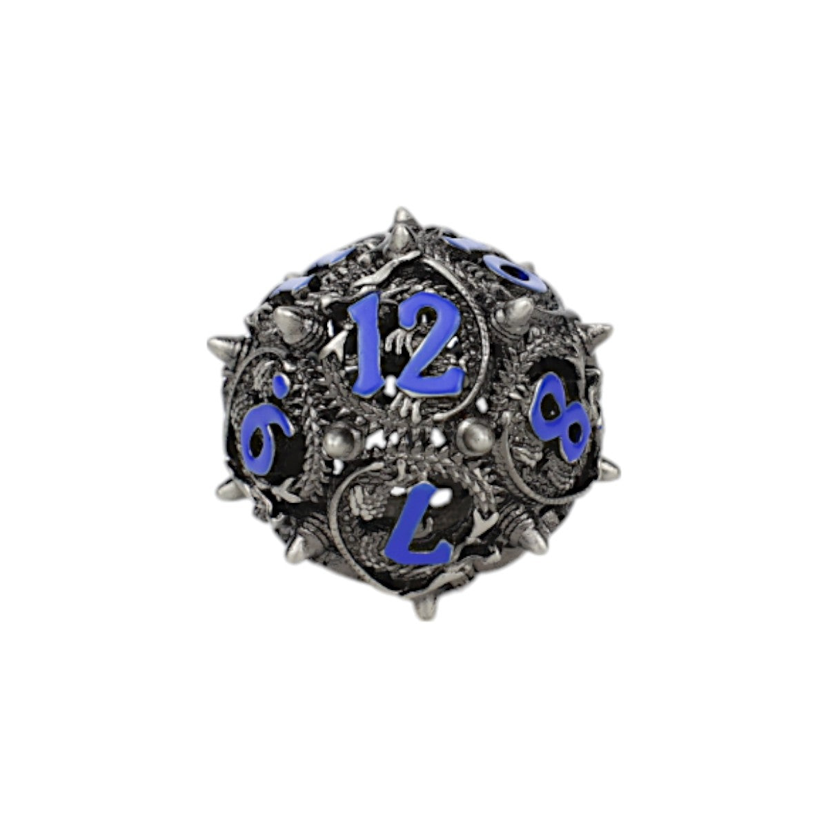 LPG Dice Xeno Hollow Dice Set Steel/Blue