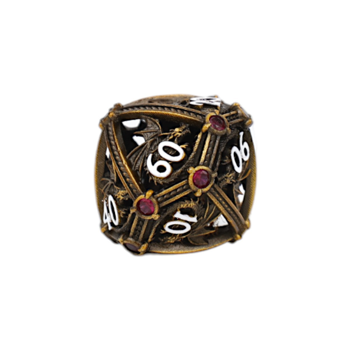 LPG Dice Hoard Guardian Dice Set Ancient Bronze/Red