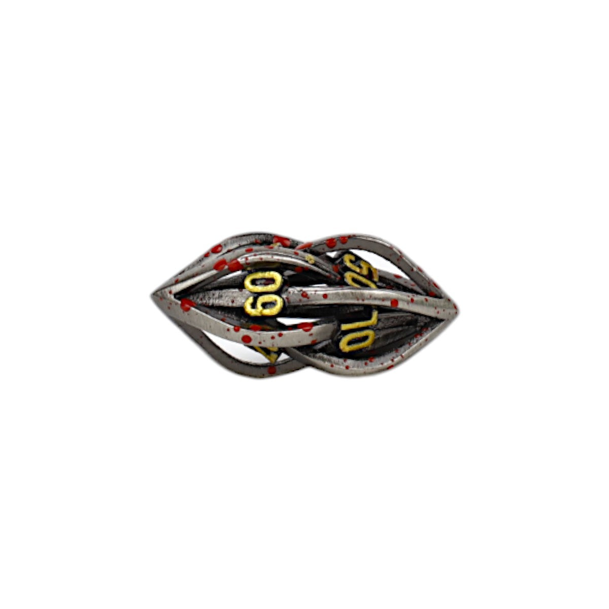 LPG Dice Elliptic Hollow Dice Set Bloodied Metal