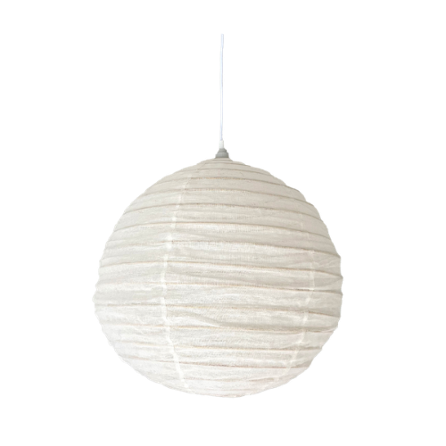 Round Linen Shade - White (60cm)