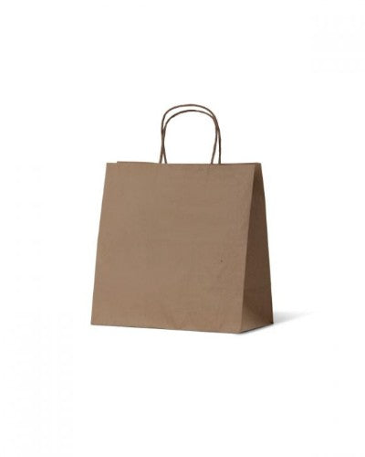 Paper Bag Brown Kraft Takeaway - (250 Bags) 28 x 28cm