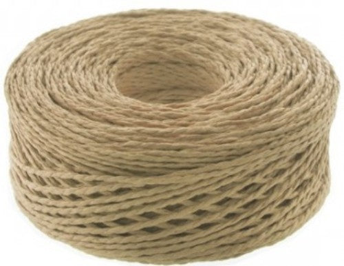 Eco-friendly natural paper twine, 2mm thick, 100m long, perfect for crafting and gardening applications.