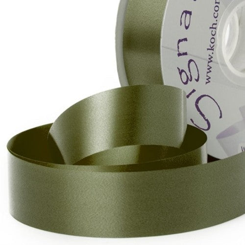 Hunter Green Economy Tear Ribbon, 30mm x 91m, ideal for elegant gift wrapping and craft projects.