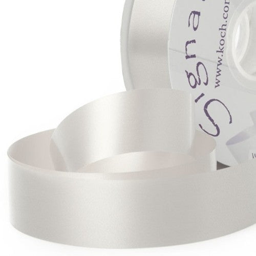 White Economy Tear Ribbon, 30mm x 91m, versatile and durable for gift wrapping and crafting projects.