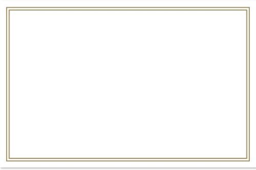 Cards - Blank Gold Border - Pack of 50