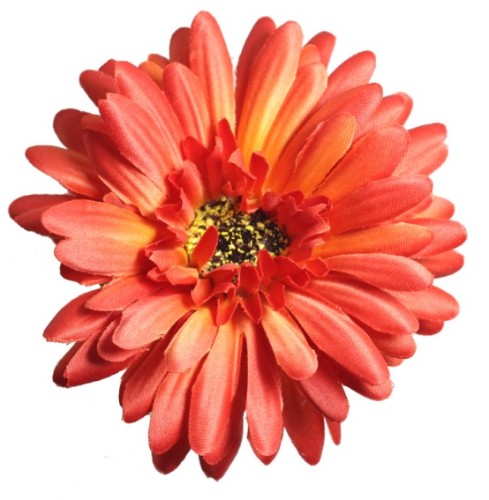 Vibrant orange silk Gerbera flower, 57cm tall, perfect for home decor or as a timeless gift.