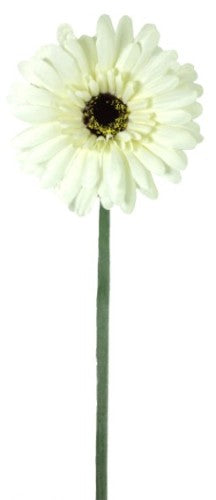 Elegant 57cm White Gerbera silk flower, perfect for weddings, home decor, and everlasting beauty.