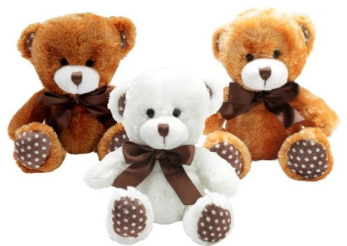 Soft Toy - Aubrey Bear Set of 3 (Brown, Tan and Cream with Brown Ribbon)