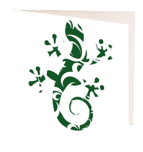 Pack of 10 Green Lizard gift cards, 7cm x 7cm, perfect for special occasions and thoughtful gifting.