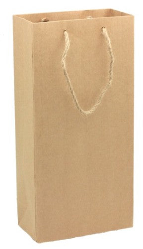 Eco-friendly Kraft wine bags, set of 10, perfect for stylish gift-giving and accommodating various wine bottle sizes.