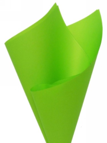 Vibrant lime green gift wrap roll, 50m x 60cm, 65mic, perfect for any occasion and creative gift wrapping.