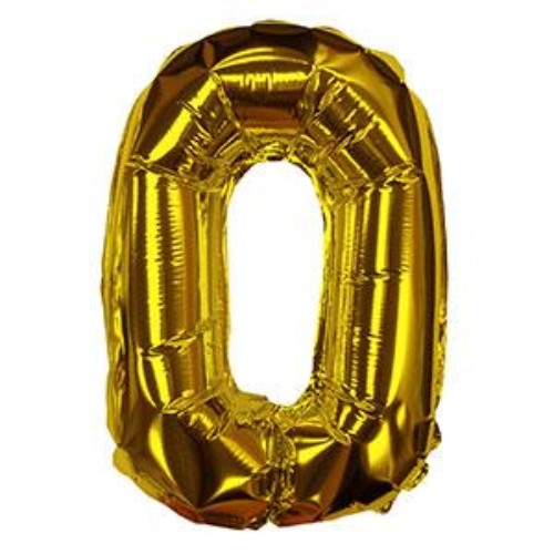 Gold self-inflating balloon, 23cm, perfect for elegant party decorations and celebrations without helium.