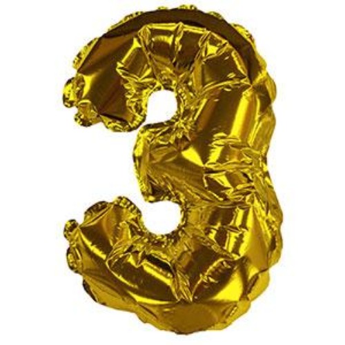 Self-inflating gold balloon, 23cm, perfect for parties and celebrations with effortless styling.
