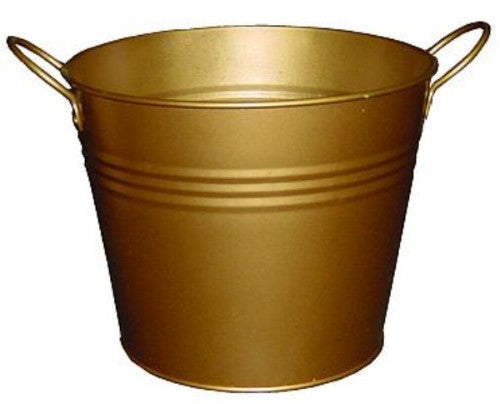 Metal Bucket with 2 handles - Set of 6 (Gold)