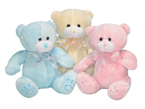 Soft Toy - Paw Print Baby - Set of 3 (Pink, Blue and Lemon)