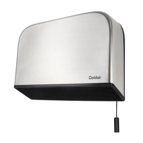 Goldair Ceramic Bathroom Heater Stainless Steel H:254mm, W:356mm, D:115mm