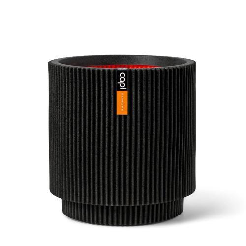 Capi Lightweight Groove Cylinder Pot Black L