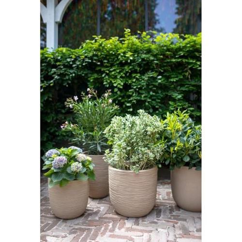 Capi Lightweight Egg Rib Pot Terrazzo Beige S