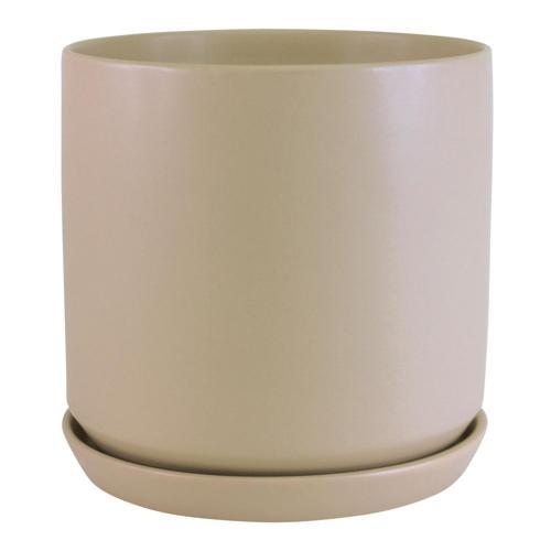 Bloom Indoor Adelle Pot And Saucer 12cm Taupe