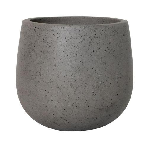 STONELEIGH & ROBERSON Tulip Round Terrazzo Pot L Light Grey