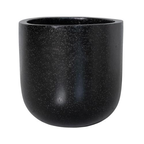 STONELEIGH & ROBERSON Egg Terrazzo Pot L Black