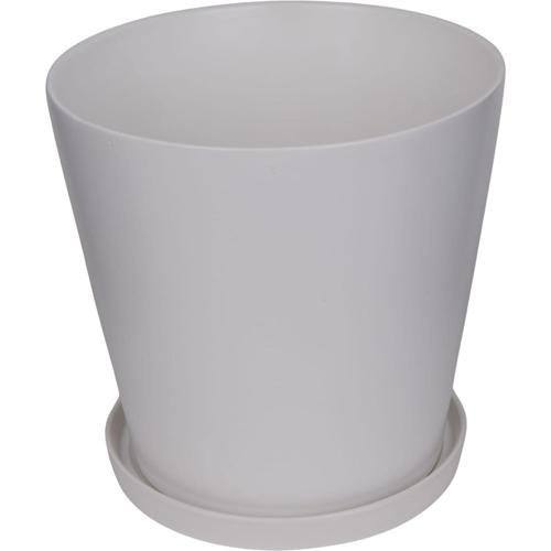Gardeners Edge Florist Pot And Saucer XS White