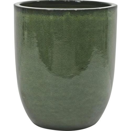 Gardeners Edge Glazed Corsica Ceramic Pot Medium Forest Green