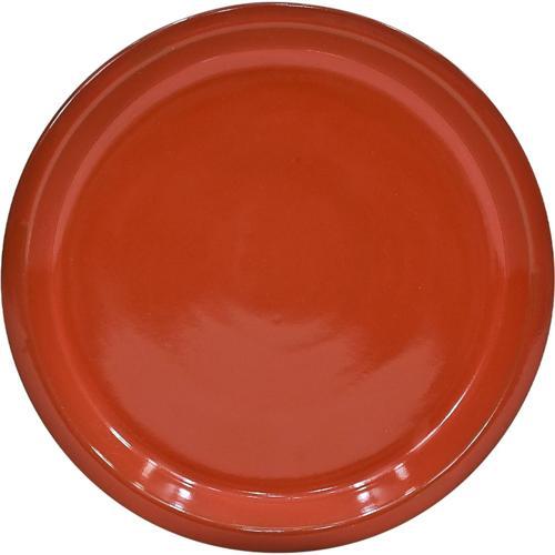 Gardeners Edge Glazed Round Saucer 22cm Orange