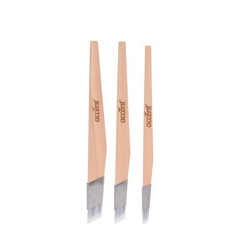 Accent Fitch Lining Bevel Brush 3pc 12mm/18mm/25mm